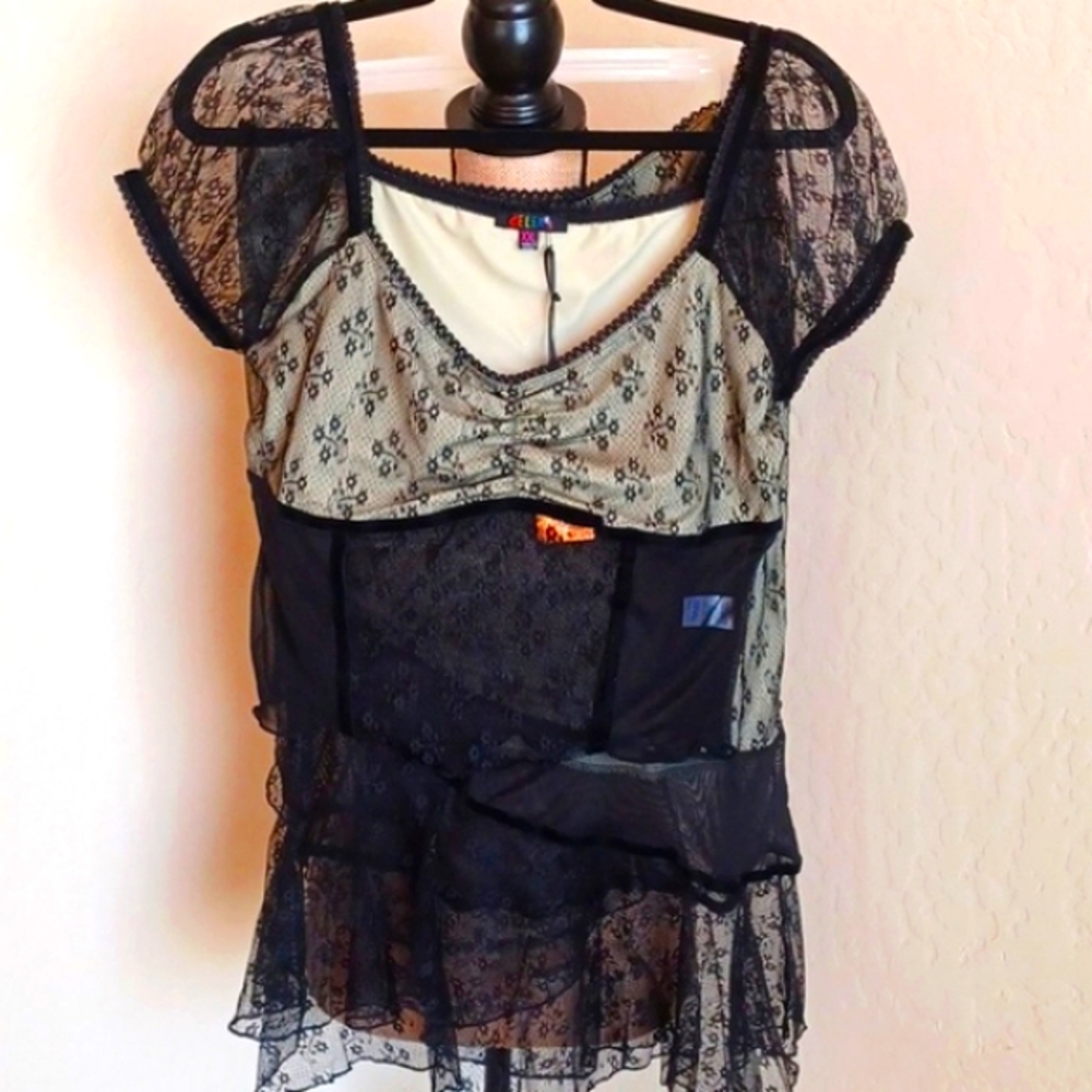 DOLLSKILL Delia's IN BLOOM SKIRT SET GREEN/BLACK